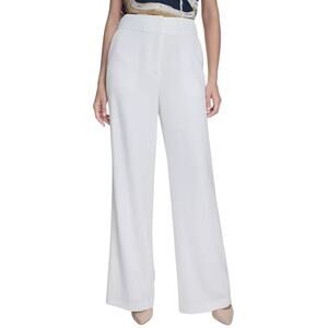 Calvin Klein Women's Whitney High-Rise Wide-Leg Pants In Cream